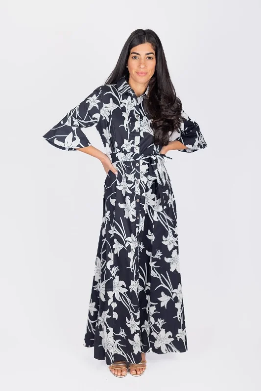  LAUREN DRESS (WHITE/BLACK)