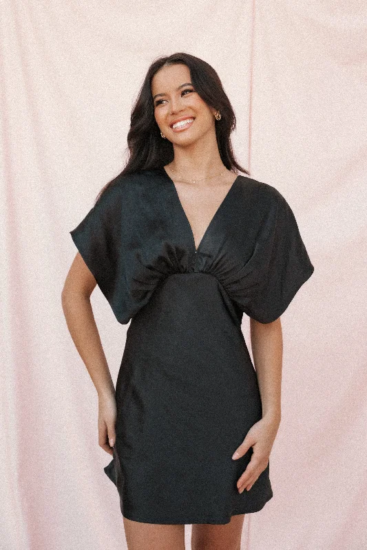 Metallic mini dresses for a glamorous event Ricki Mini Dress - Black
