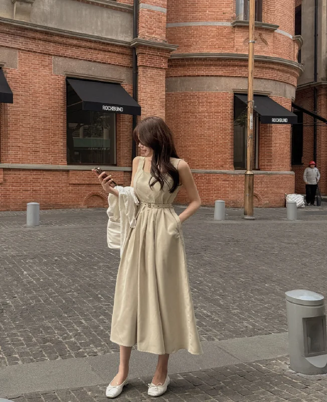  [🌷S/S] Vintage Belted Long Dress