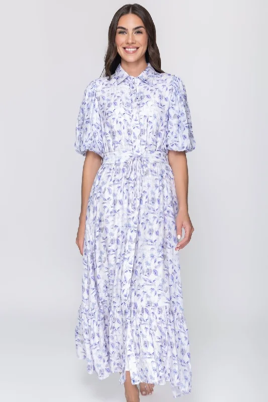 Everyday Dress with Sparkly Sequins for a Touch of Glamour ALICE DRESS SHORT SLEEVE (BLUE FLOWER) Everyday Dress with Sparkly Sequins for a Touch of Glamour ALICE DRESS SHORT SLEEVE (BLUE FLOWER)
