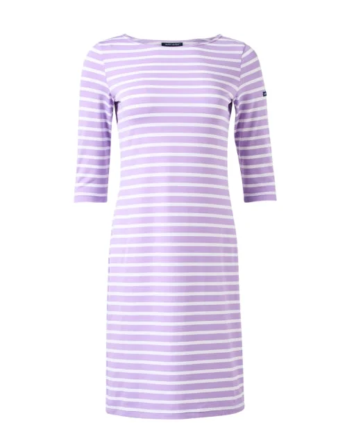  Propriano Lavender and White Striped Dress