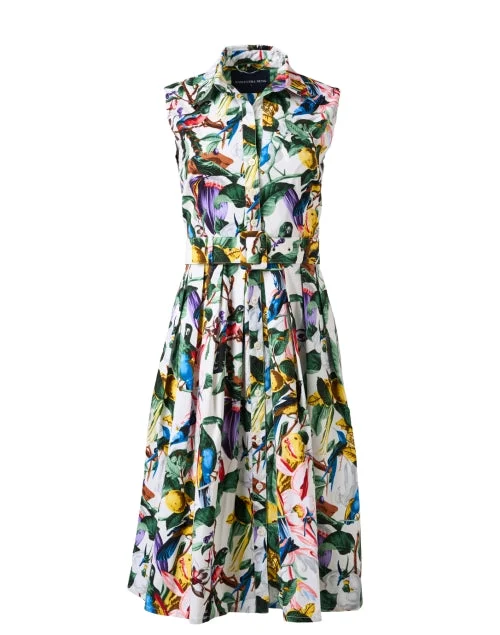  Audrey White Multi Print Dress