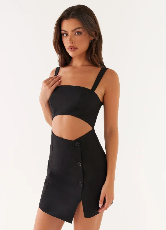 Mini dresses with pocket details for added functionality Pia Mini Dress - Black