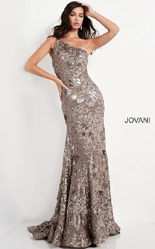 Maternity dress for a dinner date with partner Jovani 05076 One Shoulder Long Evening Dress Maternity dress for a dinner date with partner Jovani 05076 One Shoulder Long Evening Dress