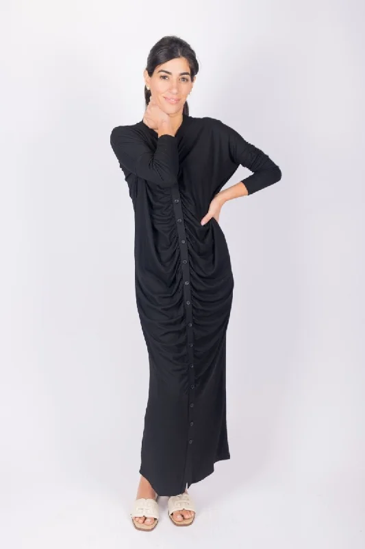 Everyday Dress with Bishop Sleeves for a Victorian - inspired Look ANGIE DRESS (BLACK) Everyday Dress with Bishop Sleeves for a Victorian - inspired Look ANGIE DRESS (BLACK)