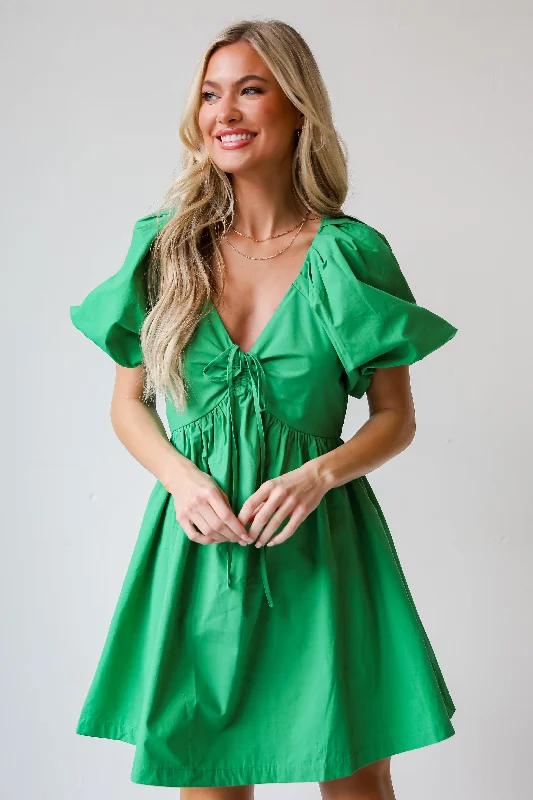 Everyday Dress with Adjustable Hem for Growing Kids or Changing Styles FINAL SALE - Lovable Mindset Kelly Green Babydoll Mini Dress Everyday Dress with Adjustable Hem for Growing Kids or Changing Styles FINAL SALE - Lovable Mindset Kelly Green Babydoll Mini Dress
