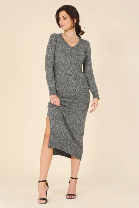 Sleeveless midi dresses with lace details for summer weddings V-Neck Sweater Maxi Dress Sleeveless midi dresses with lace details for summer weddings V-Neck Sweater Maxi Dress