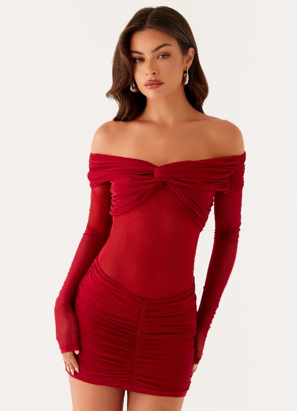 Sequined mini dresses for New Year's Eve Jules Mini Dress - Raspberry