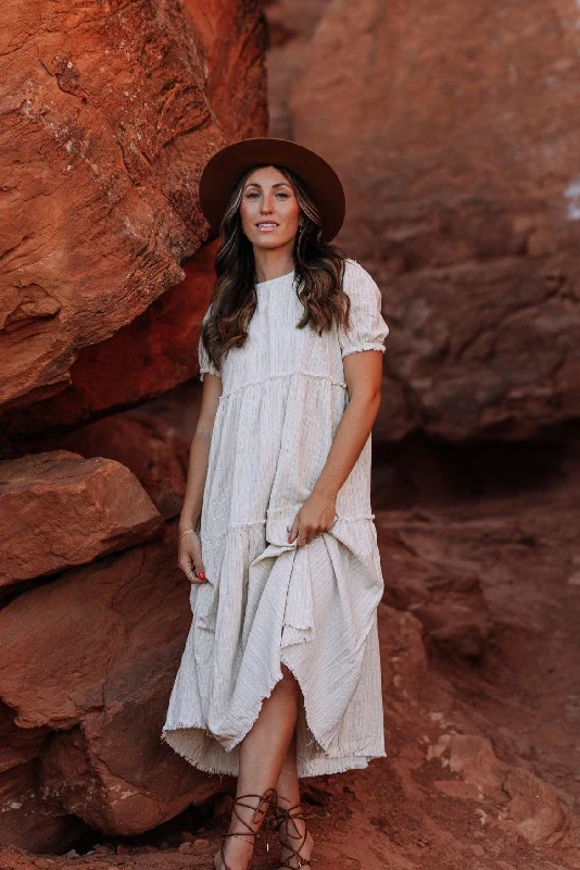  Ilia Cotton Midi Dress In Taupe