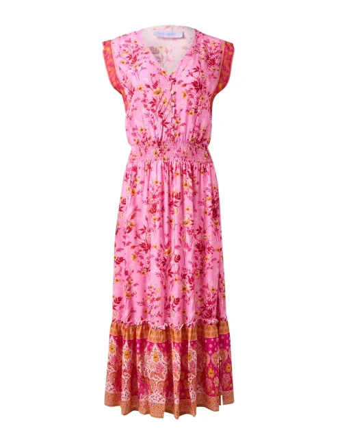  Allison Pink Floral Print Dress