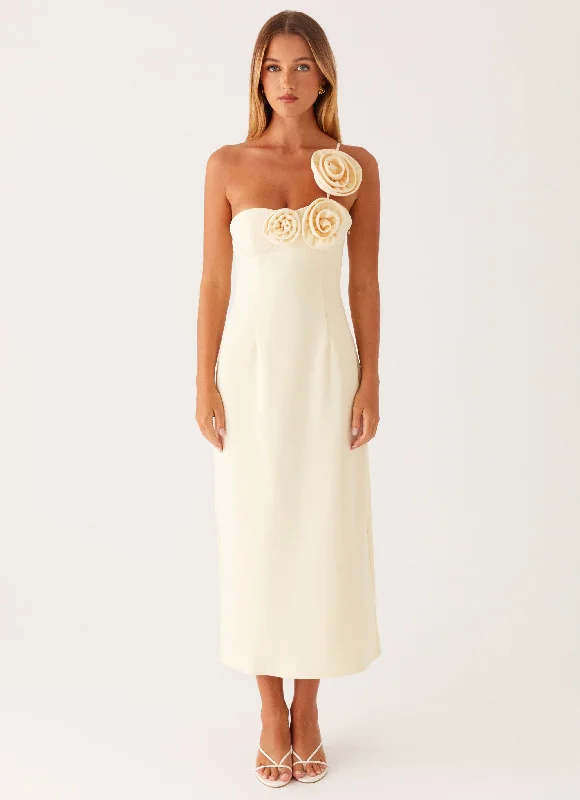  Sweetpea Midi Dress - Yellow
