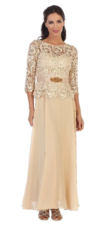 Maternity jersey dress for comfort Eva Fashion EV3142 CHAMPAGNE S Sale