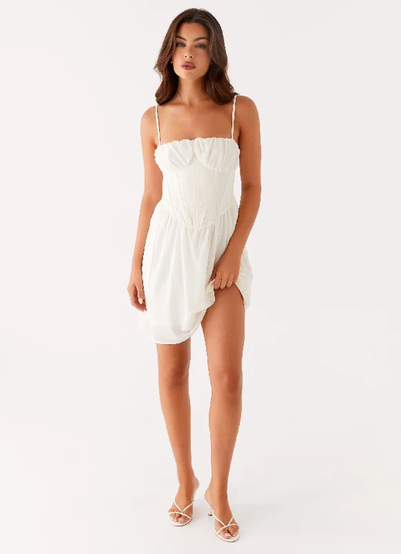 Mini dresses with embroidered details for a unique touch Harmony Mini Dress - Ivory