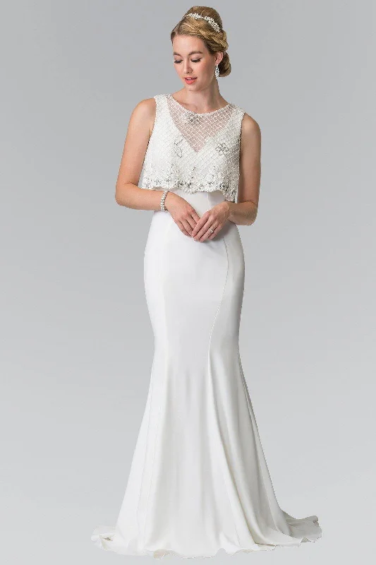 Maternity dress for a baby's first visit to the vertical garden Long Wedding Dress with Detachable Beaded Lace Top Maternity dress for a baby's first visit to the vertical garden Long Wedding Dress with Detachable Beaded Lace Top