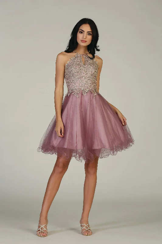 Maternity dress for a spring flower show Halter Short Homecoming Prom Dress Sale