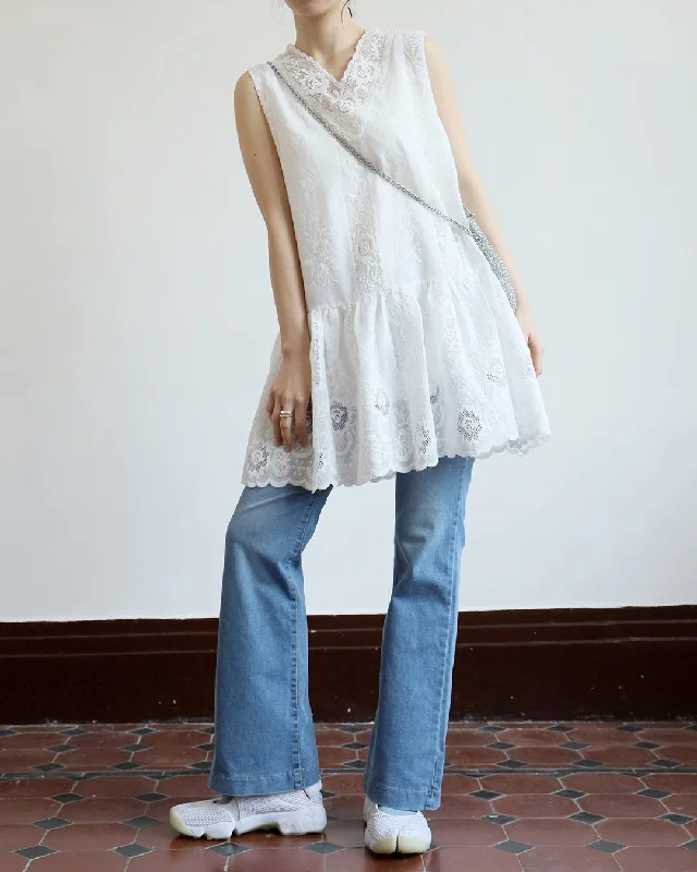 Everyday Dress with Wrinkle - resistant Material for Convenience​ Embroidery Dress