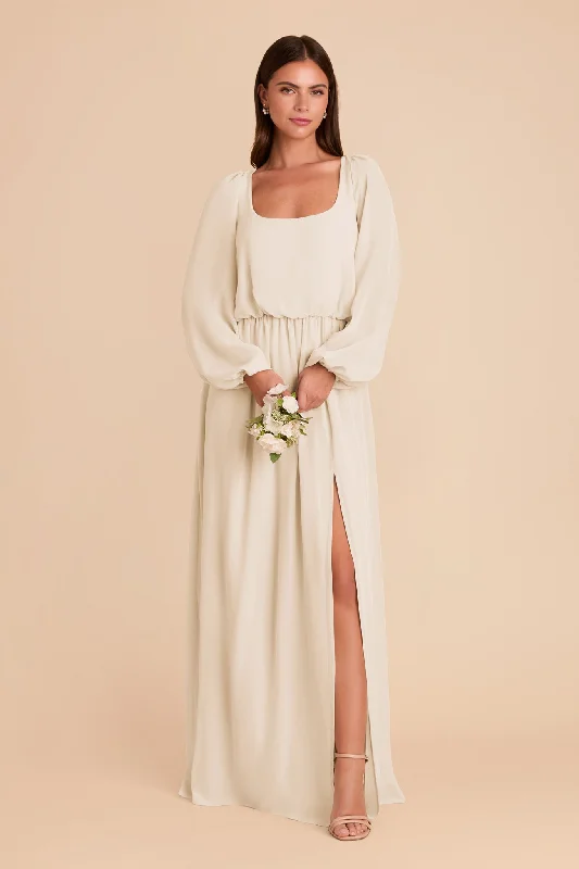 Bohemian style maternity dress for beach weddings Eloise Chiffon Dress - Champagne Bohemian style maternity dress for beach weddings Eloise Chiffon Dress - Champagne