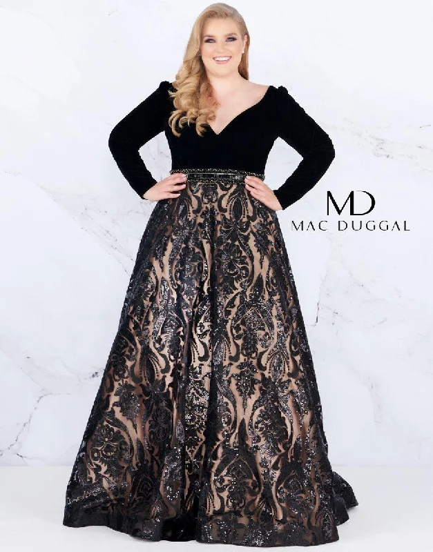 Maternity dress for home - based moms Mac Duggal Long Prom Plus Size Dress Sale