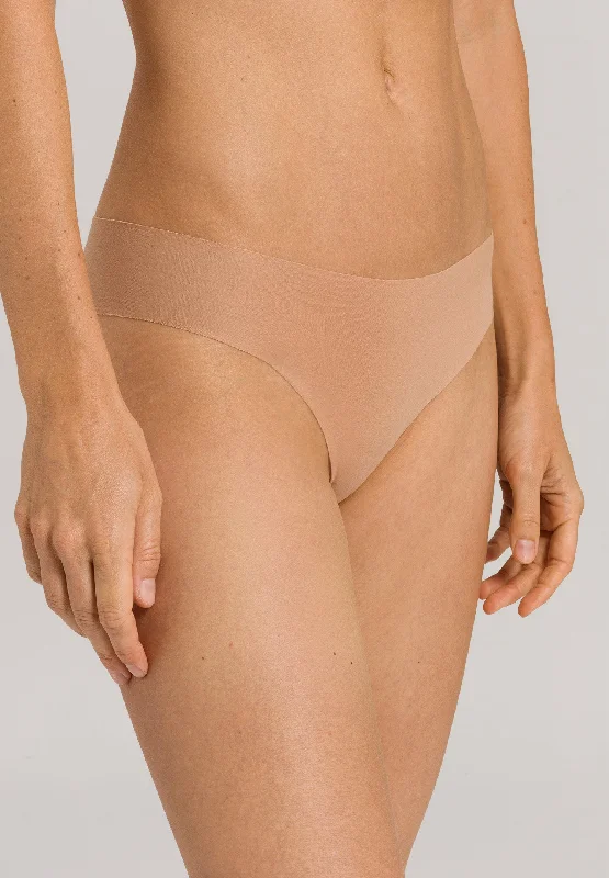 Women's nude - colored briefs for a natural lookInvisible Cotton Brazilian Briefs
