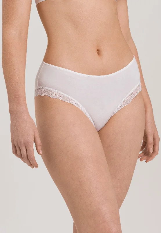 Women's high - waisted briefs with a lace trimCotton Lace Midi Briefs