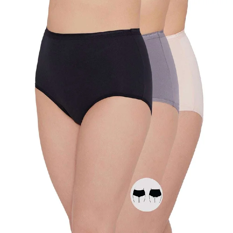 Women's moisture - wicking briefs for workoutsCotton High Waist Full Coverage Everyday Wear Pack of 3 Full Brief Maxi Panty Women's moisture - wicking briefs for workoutsCotton High Waist Full Coverage Everyday Wear Pack of 3 Full Brief Maxi Panty