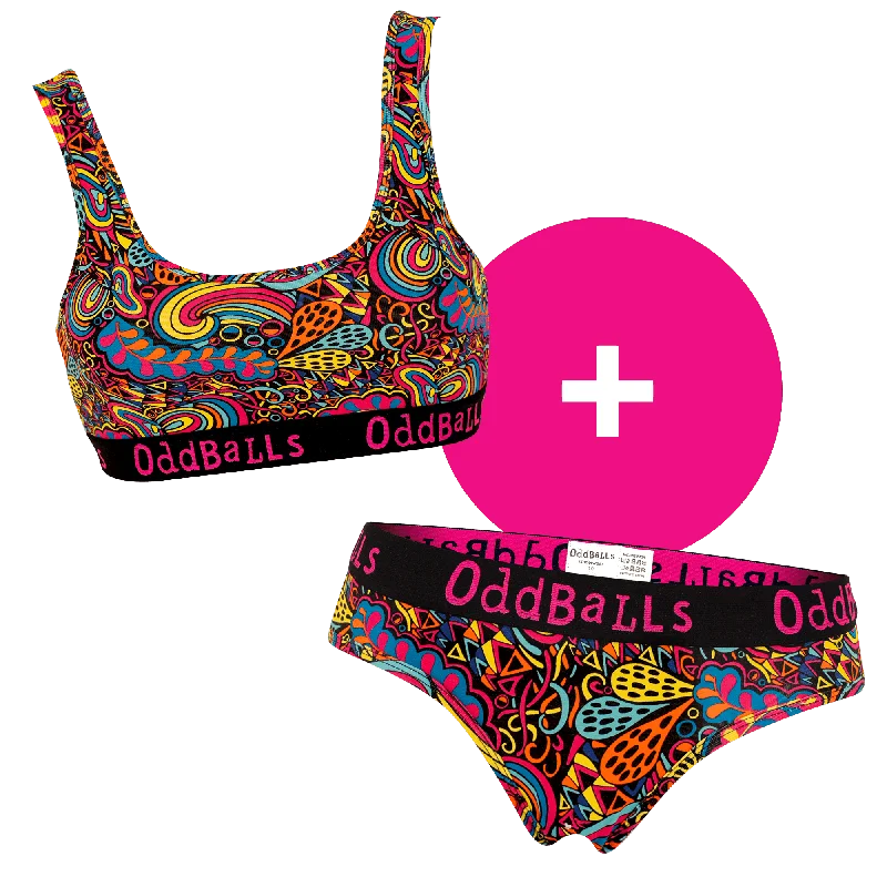 Women's high - waisted briefs with a lace trimEnchanted - Women's Bralette and Briefs Bundle Women's high - waisted briefs with a lace trimEnchanted - Women's Bralette and Briefs Bundle