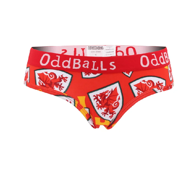 Women's satin - finished briefs for a smooth touchFA Wales Red - Ladies Briefs