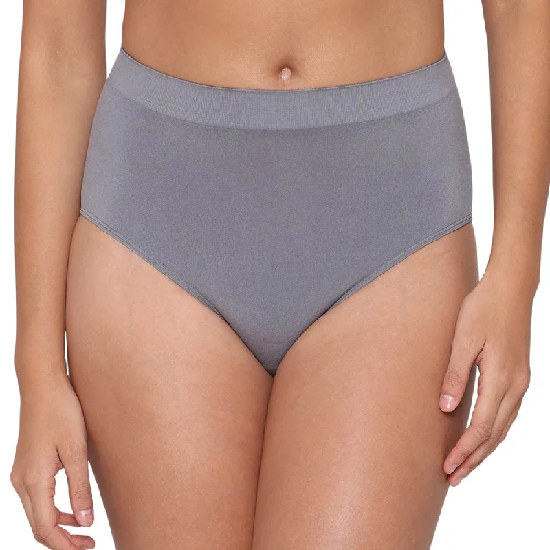 Women's hypoallergenic briefs for sensitive skinFirm Fit High Waist Full Coverage Everyday Wear Brief Panty - Grey