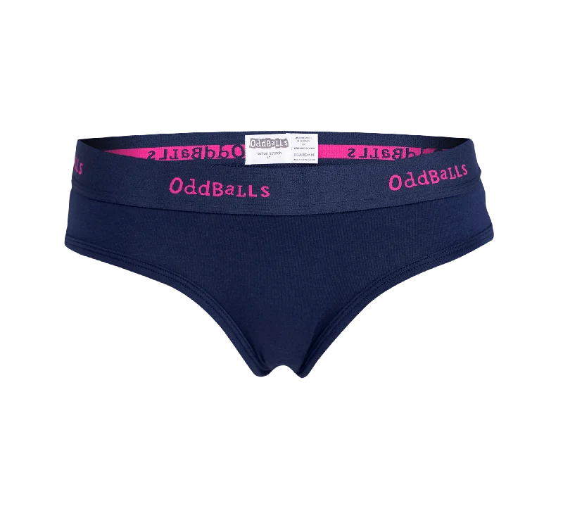 Women's organic cotton briefs for eco - friendlinessNavy & Magenta - Ladies Briefs