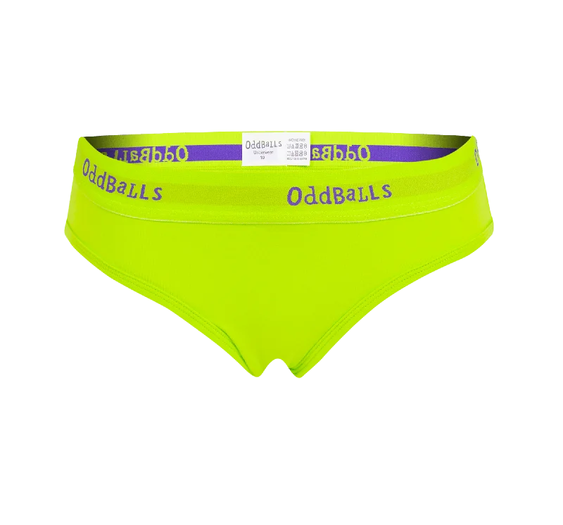 Women's sleep - wear briefs for bedtime comfortLime & Purple - Ladies Briefs