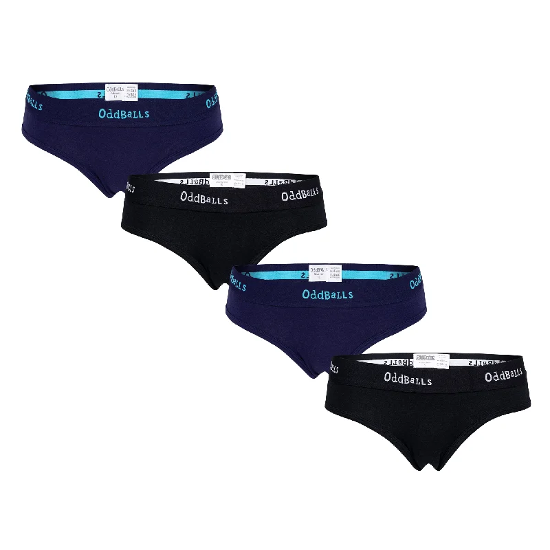 Women's satin - finished briefs for a smooth touchMidnight and Black Bundle - Ladies Briefs 4 Pack Bundle Women's satin - finished briefs for a smooth touchMidnight and Black Bundle - Ladies Briefs 4 Pack Bundle