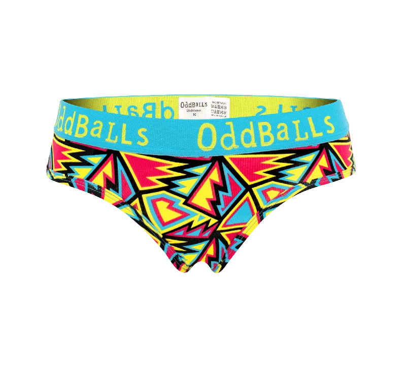Women's stripe - printed briefs for a preppy lookNeon Bolts - Ladies Briefs