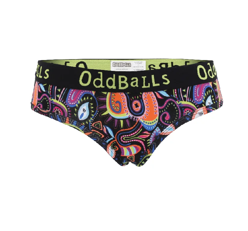 Women's travel - friendly briefs for easy packingNeon Rave - Ladies Briefs