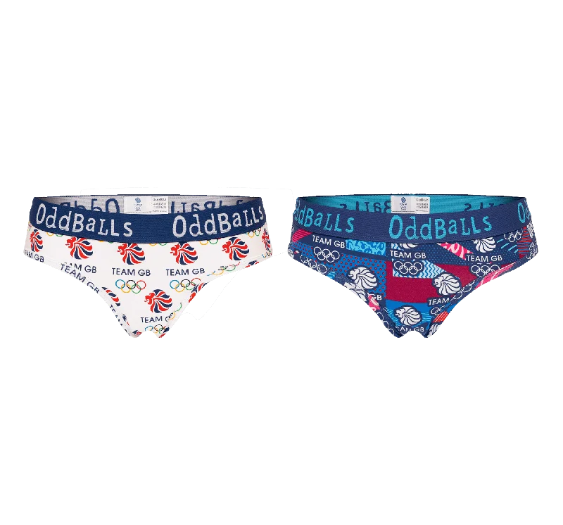 Women's mid - rise briefs with a bow detailTeam GB Bundle - Ladies Briefs 2 Pack Bundle Women's mid - rise briefs with a bow detailTeam GB Bundle - Ladies Briefs 2 Pack Bundle