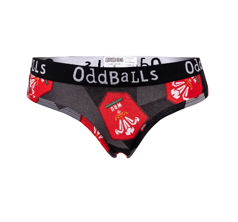 Women's mesh - paneled briefs for a sexy lookWelsh Rugby Union - Away - Ladies Briefs Women's mesh - paneled briefs for a sexy lookWelsh Rugby Union - Away - Ladies Briefs
