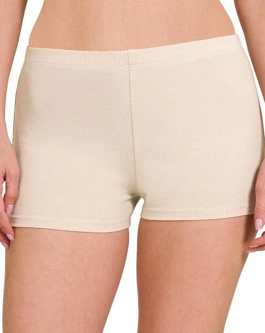 Women's Tight Trousers with Elastic Waistband in Black for Easy and Comfortable WearBOOTY COVER (under dress) COTTON SHORTIES - 3 COLORS Women's Tight Trousers with Elastic Waistband in Black for Easy and Comfortable WearBOOTY COVER (under dress) COTTON SHORTIES - 3 COLORS