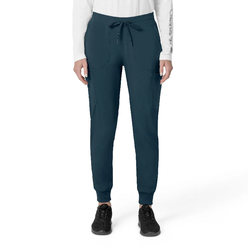 Bell - Bottom Style Women's Denim Pants with Embroidered DetailsCarhartt Force Cross-Flex Women's Cargo Jogger Scrub Pant - Navy
