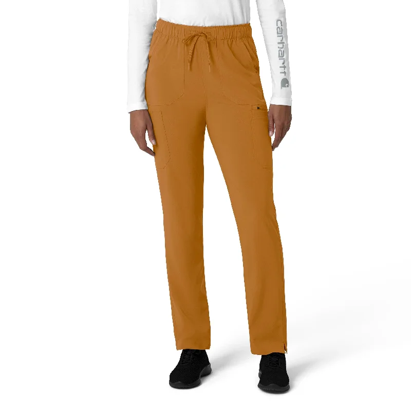 Capri Length Women's Printed Yoga Pants for Workout SessionsCarhartt Force Cross-Flex Women's Straight Leg Cargo Scrub Pant - Fox Brown