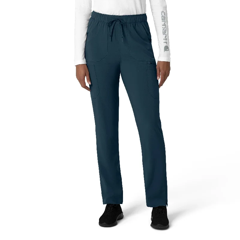 Ankle - Length Women's Printed Joggers for TravelingCarhartt Force Cross-Flex Women's Straight Leg Cargo Scrub Pant - Navy