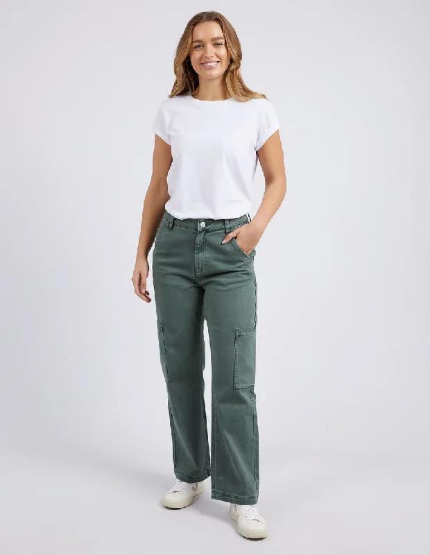 Plus Size Women's Stretch Cotton Tight Trousers in Navy for Comfortable Everyday WearFoxwood Greta Cargo Jean Khaki