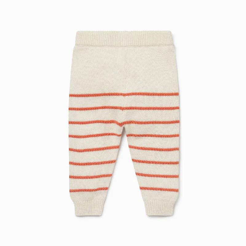 Knitted Striped Organic Joggers