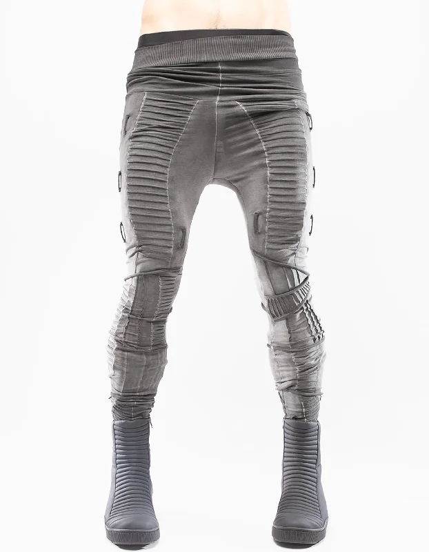 Women's Leather - Look Tight Trousers with Zipper Details in Dark Gray for an Urban StyleLEGGINGS OVERLAY M Women's Leather - Look Tight Trousers with Zipper Details in Dark Gray for an Urban StyleLEGGINGS OVERLAY M