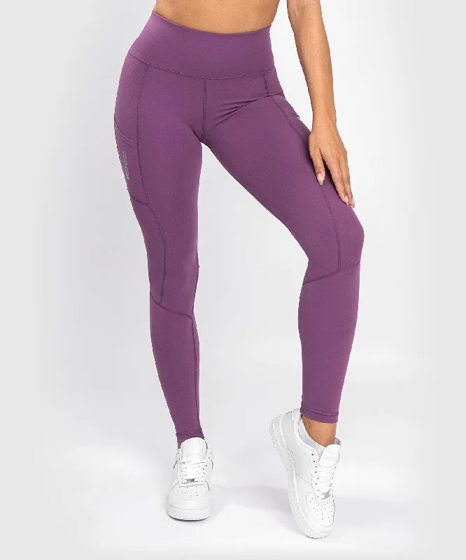 High - Waisted Women's Leather Tight Trousers in Black for a Rock - Chic LookLeggings Venum Essential Performance -  Orchidée Sombre/Argent Brossé