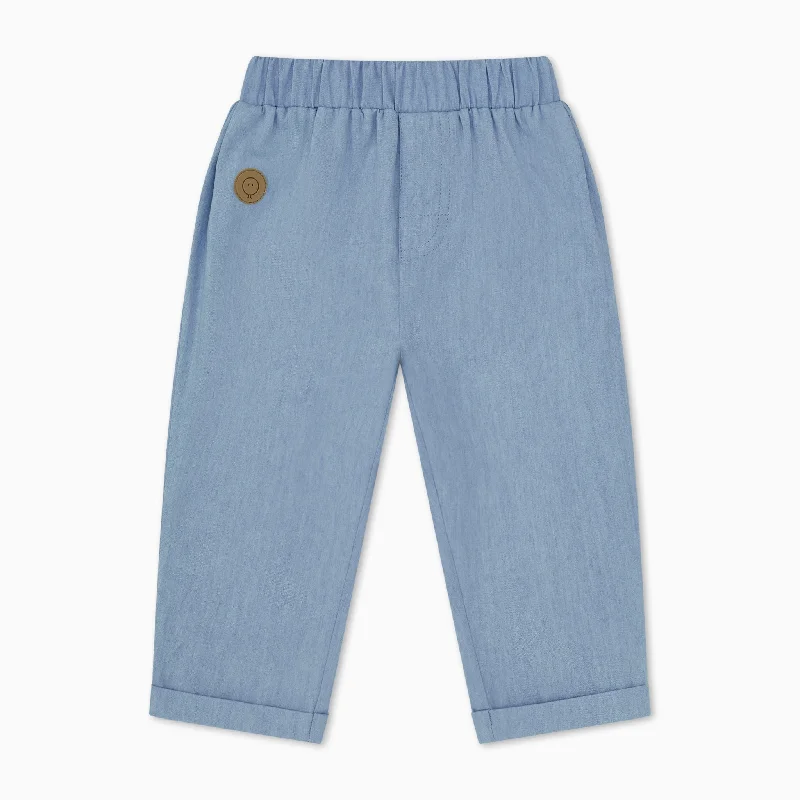 Organic Cotton Chambray Trousers