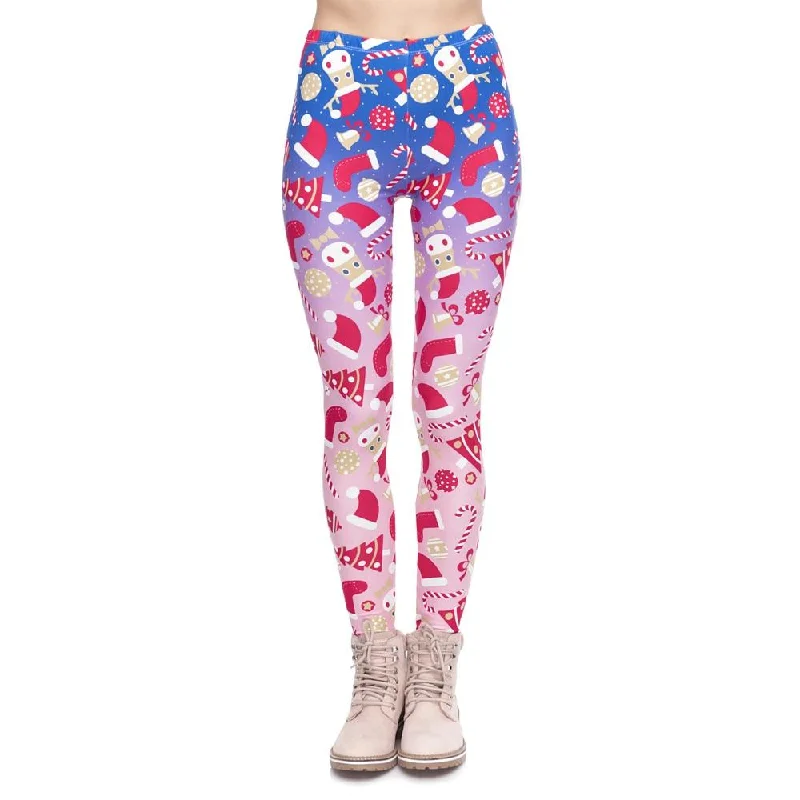 High - Waisted Women's Leather Tight Trousers in Black for a Rock - Chic LookPink Xmas Leggings High - Waisted Women's Leather Tight Trousers in Black for a Rock - Chic LookPink Xmas Leggings