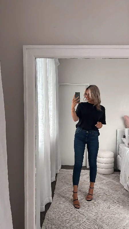Plus Size Women's Printed Tight Trousers in Floral Patterns for a Spring - Inspired OutfitShine On Label Coen Cropped Skinny Stepped Hem Jean Dark indigo Plus Size Women's Printed Tight Trousers in Floral Patterns for a Spring - Inspired OutfitShine On Label Coen Cropped Skinny Stepped Hem Jean Dark indigo