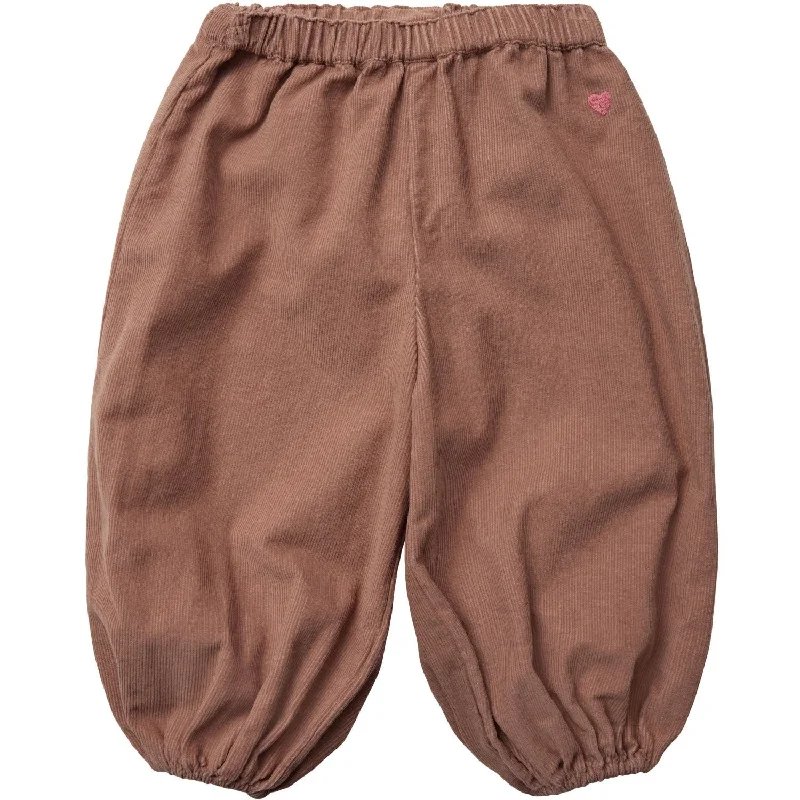 Tapered Leg Women's Wool Blend Trousers for WinterSofie Schnoor Rosy Brown Trousers