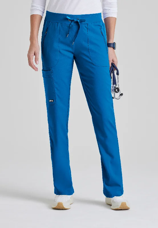 Cropped Women's Corduroy Pants in Autumn ColorsElevate 6-Pocket Mid-Rise Straight Leg Scrub Pant