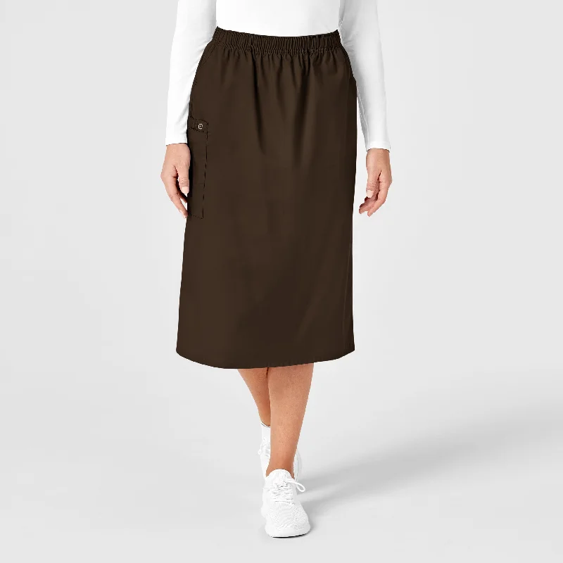 Women's Straight - Leg Linen Pants for a Breezy Summer LookWonderWORK Women's Pull On Cargo Scrub Skirt - Chocolate