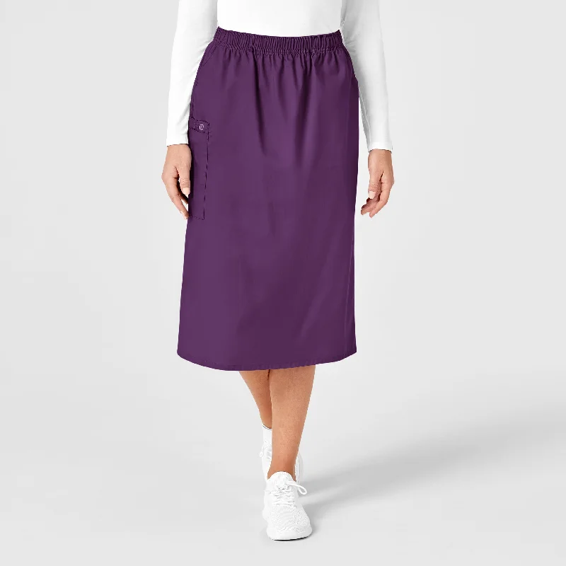 Bootcut Style Women's Stretch Denim Jeans in Dark WashWonderWORK Women's Pull On Cargo Scrub Skirt - Eggplant
